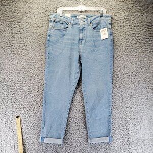 Signature By Levi Strauss Jeans Womens 16 Light Blue Mid-Rise Boyfriend *NWT*